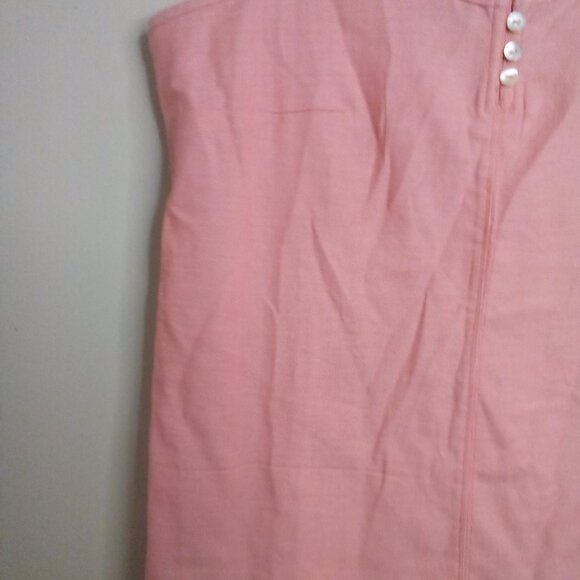 Ocean Coast Shirt Women M Sleeveless 100% Cotton Peach Orange - Picture 5 of 16